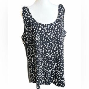 Dolan Black and White Patterned Tank Top